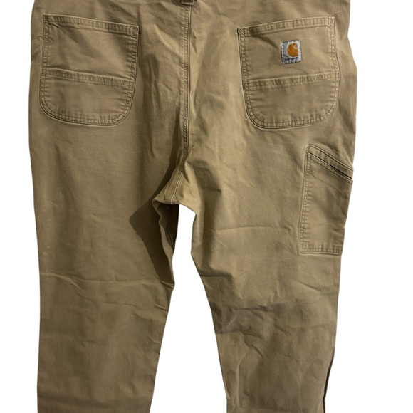 Carhartt Men’s 42x30 Duck Canvas Cargo Pants Stretch Utility Relaxed Tan Workear - Picture 2 of 10